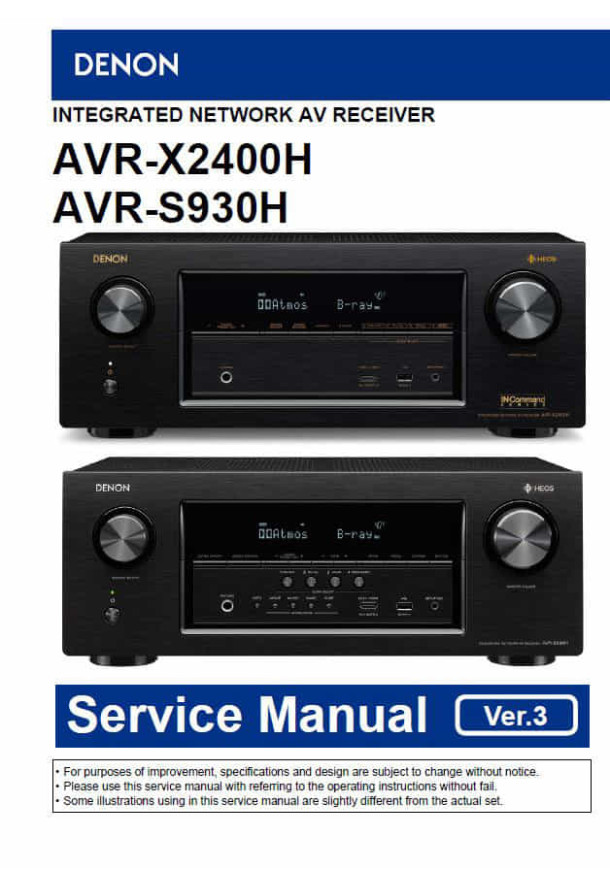 AVR-X2400H, AVR-S930H Ver.3